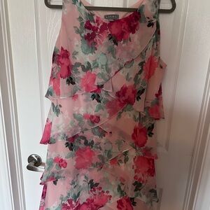 Laura Pink Floral Dress, size 18